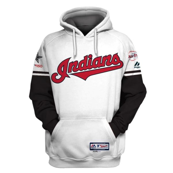 Custom Name Number MLB Cleveland Indians 3D Hoodie, Cleveland Baseball Hoodie