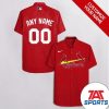 Custom Name Number St Louis Cardinals Gray Hawaiian Shirt, Cardinals Baseball Hawaiian Shirt