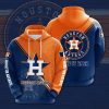 MLB Houston Astros Big Logo 3D Hoodie, Orange Astros Hoodie