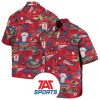 MLB Los Angeles Angels Custom Name Flower And Leaf Pattern Hawaiian Shirt, Angels Baseball Hawaiian Shirt