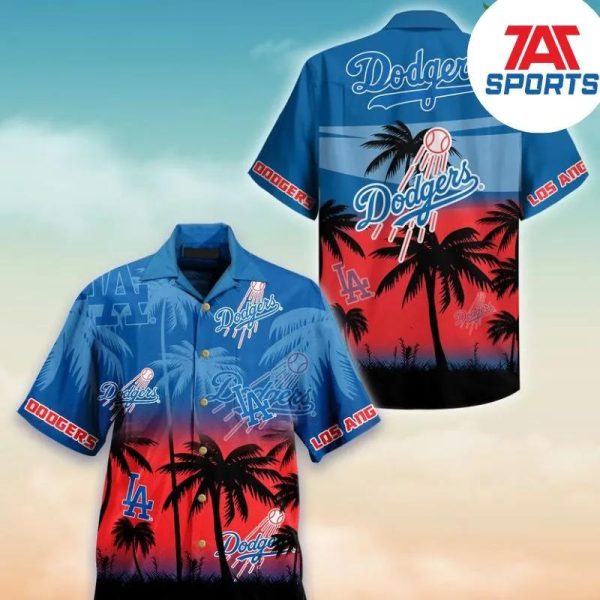 Los Angeles Dodgers Coconut Tree Fans MLB Hawaiian Shirt, Dodgers Hawaiian