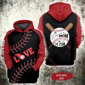Love Baseball Mom 3D Hoodie, Baseball Mom Gift