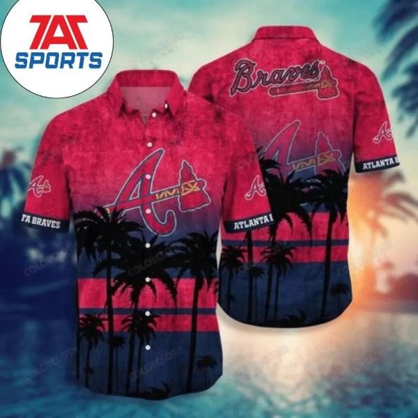 MLB Atlanta Braves Coconut Tree Hawaiian Shirt, Atlanta Braves Hawaiian Shirt
