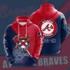 MLB Atlanta Braves Navy Camo 3D Hoodie, Atlanta Braves Pullover