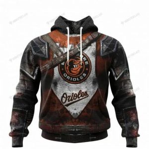 MLB Baltimore Orioles Warriors Custom Name Number 3D Hoodie, Baltimore Orioles Pullover