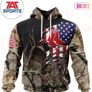 MLB Boston Red Sox Special Camo Realtree Hunting 3D Hoodie Gift For Red Sox Fan 2