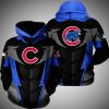 MLB Chicago Cubs Blue Camo 3D Hoodie, Chicago Cubs Hoodie