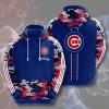 MLB Chicago Cubs Blue Camo 3D Hoodie, Chicago Cubs Hoodie