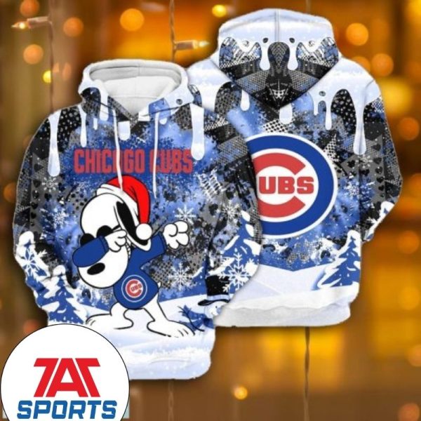 MLB Chicago Cubs Snoopy Dabbing The Peanuts Pullover Hoodie, Cubs Baseball Hoodie