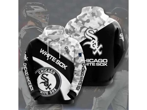 MLB Chicago White Sox Camo 3D Hoodie, Chicago White Sox Pullover