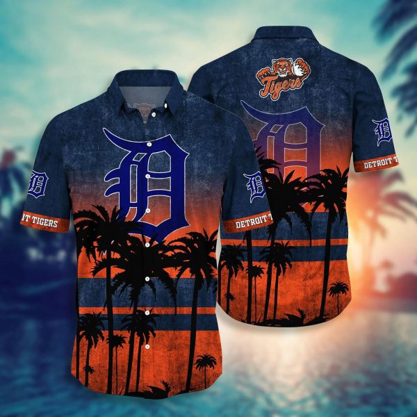 MLB Detroit Tigers Coconut Tree New Design Hawaiian Shirt, Detroit Tigers Hawaiian shirt