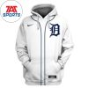 MLB Detroit Tigers Fire Ball Navy White 3D Hoodie, Detroit Tigers Pullover