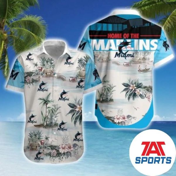MLB Home Of The Miami Marlins Hawaiian Shirt, Miami Marlins Hawaiian Shirt