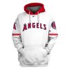 MLB Los Angeles Angels Blue Red Logo 3D Hoodie, MLB Angels Hoodie