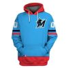 MLB Miami Marlins Custom Name Number Black Pullover Hoodie, Miami Marlins Hoodie