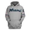 MLB Miami Marlins Custom Name Number Blue Red Pullover Hoodie, Miami Marlins Hoodie