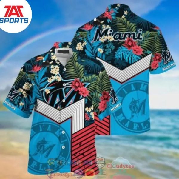 MLB Miami Marlins Tropical Hawaiian Shirt, Miami Marlins Hawaiian Shirt