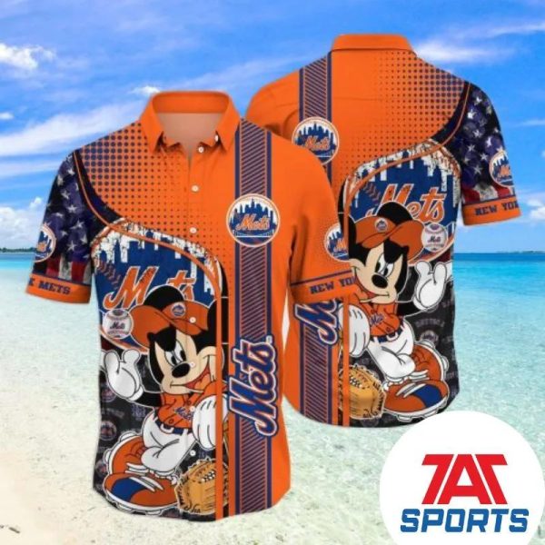 MLB New York Mets Mickey Lover Hawaiian Shirt, Mets Hawaiian Shirt