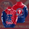MLB Philadelphia Phillies Red Blue Split 3D Hoodie, Philadelphia Phillies Hoodie