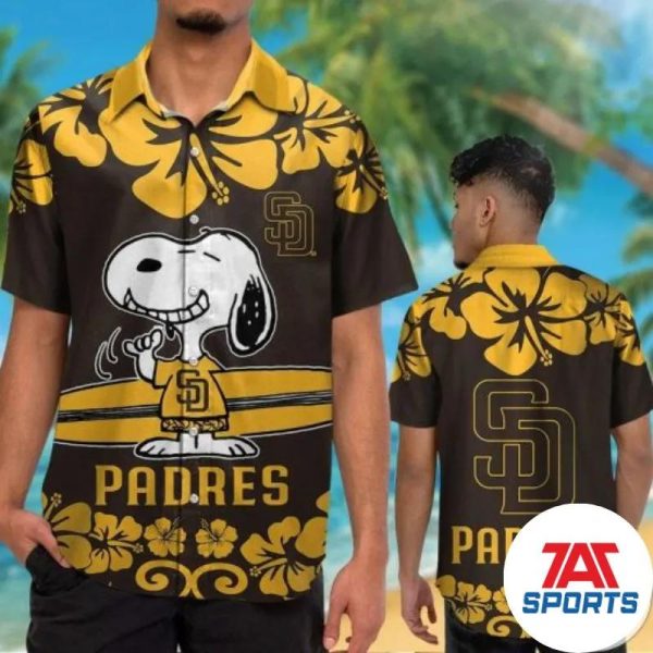 MLB San Diego Padres Snoopy Hawaiian Shirt, Padres Aloha Shirt