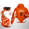 MLB San Francisco Giants Fire Ball Orange Black 3D Hoodie, Giants Orange Hoodie