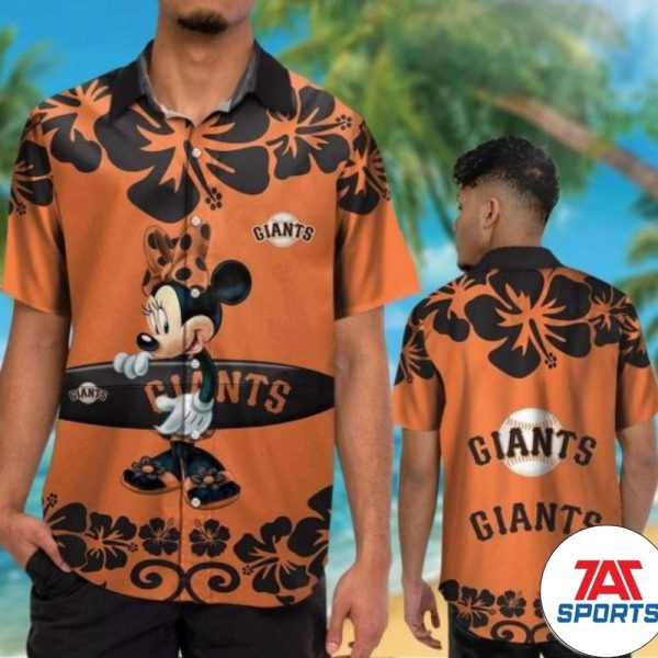 MLB San Francisco Giants Minnie Mouse Hawaiian Shirt, Giants Hawaiian Shirts