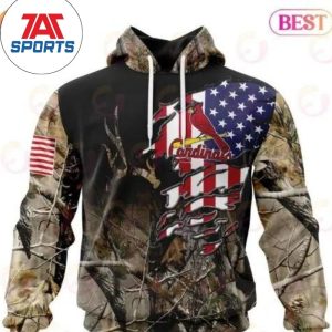 MLB St Louis Cardinals Custom Name Number Special Camo Realtree Hunting 3D Hoodie St Louis Cardinals Gift 2