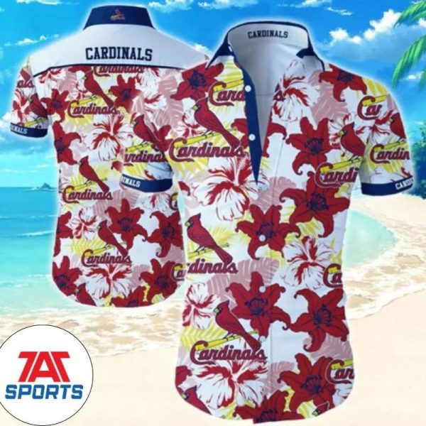 MLB St. Louis Cardinals Hibiscus Flowers Hawaiian Shirt, St. Louis Cardinals Hawaiian Shirt