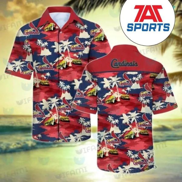 MLB St. Louis Cardinals Volcano Car Hawaiian Shirt, St. Louis Cardinals Hawaiian Shirt