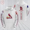 MLB St. Louis Cardinals White Jersey 3D Hoodie, Cardinals Baseball Hoodie