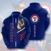 Mlb Texas Rangers Never Ever Quit White 3D Hoodie, Texas Rangers Hoodie