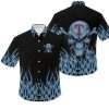 MLB Texas Rangers Sea Waves Custom Name Special Design Button Hawaiian Shirt, Texas Rangers Hawaiian Shirt