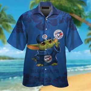 MLB Toronto Blue Jays Baby Yoda Hawaiian Shirt, Toronto Blue Jays Hawaiian shirt