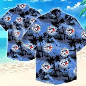 MLB Toronto Blue Jays Coconut Island Tree Hawaiian Shirt, Toronto Blue Jays Hawaiian shirt