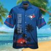 Toronto Blue Jays American Flag Eagle MLB Independence Day Personalized Hawaiian Shirt, Blue Jays Hawaiian Shirt