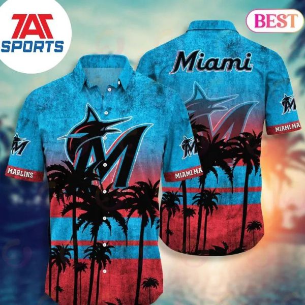 Miami Marlins Coconut Tree MLB Hawaiian Shirt, Miami Marlins Hawaiian Shirt