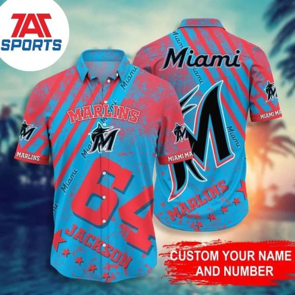 Miami Marlins MLB Personalized Hawaiian Shirt, Miami Marlins Hawaiian Shirt