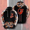 MLB Baltimore Orioles Camo Pattern 3D Hoodie, Baltimore Orioles Pullover