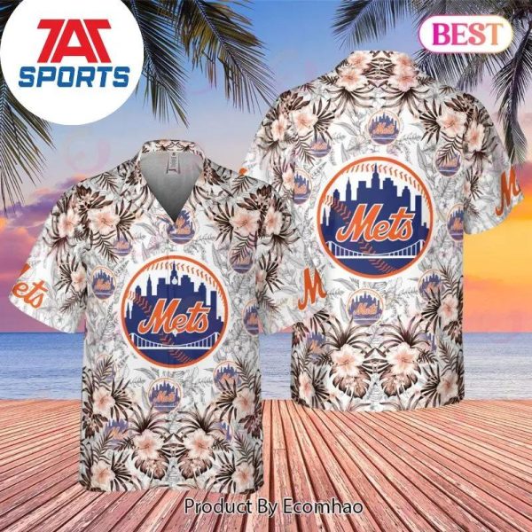 New York Mets Big Logo MLB Hawaiian Shirt, New York Mets Hawaiian Shirt