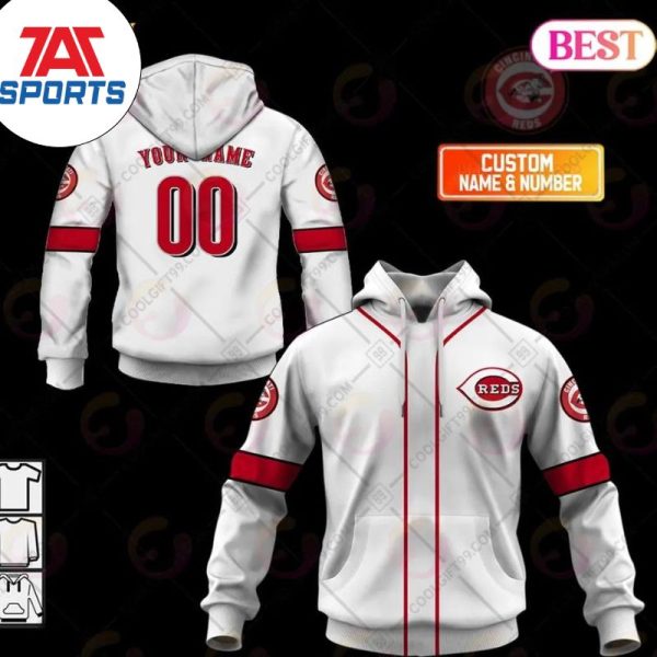 Personalized MLB Cincinnati Reds Home Jersey Style 3D Hoodie, Reds Pullover