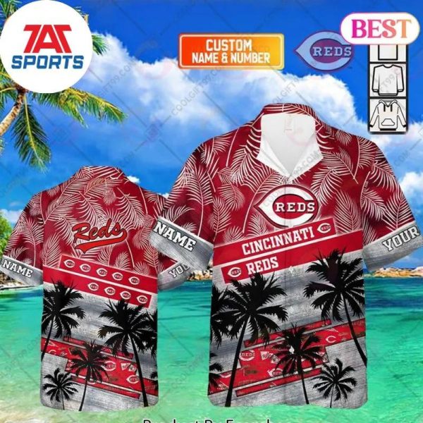 Personalized MLB Cincinnati Reds Palm Tree Hawaii Shirt, Cincinnati Reds Hawaiian Shirt