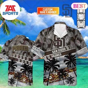 Custom Name MLB San Diego Padres Palm Leaves Special Hawaiian Shirt, Padres Aloha Shirt