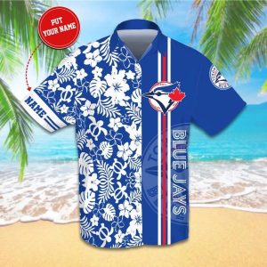 Personalized Toronto Blue Jays Hawaiian Shirt, Blue Jays Hawaiian Shirt