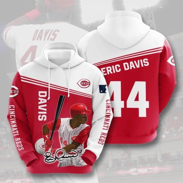 Sports Baseball Mlb Cincinnati Reds Eric Davis Usa 3D Hoodie, Reds Pullover