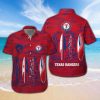 Texas Rangers Tropical Leaves Aloha MLB Hawaiian Shirt, Rangers Hawaiian shirt
