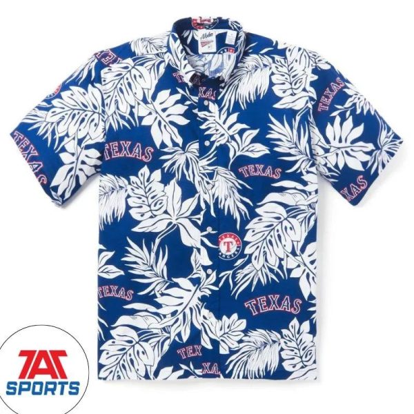 Texas Rangers Tropical Leaves Aloha MLB Hawaiian Shirt, Rangers Hawaiian shirt