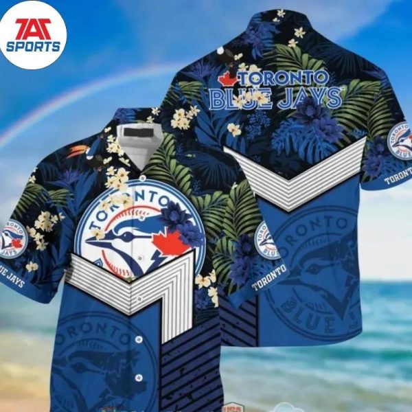 Toronto Blue Jays Big Logo MLB Tropical Hawaiian Shirt, Blue Jays Hawaiian Shirt