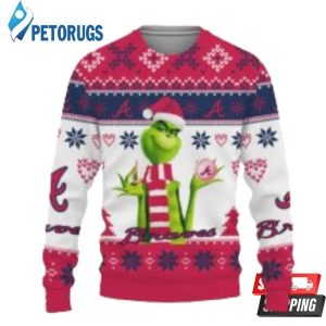Atlanta Braves Grinch Christmas Ugly Christmas Sweater, Braves Christmas Sweater