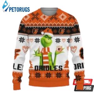 Baltimore Orioles Baseball American Grinch Ugly Christmas Sweater, Orioles Christmas Sweater