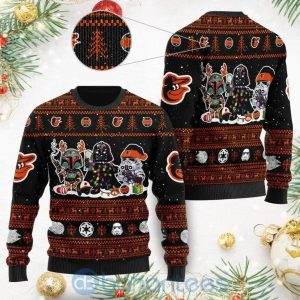 Baltimore Orioles Star Wars Ugly Christmas Sweater, Orioles Christmas Sweater